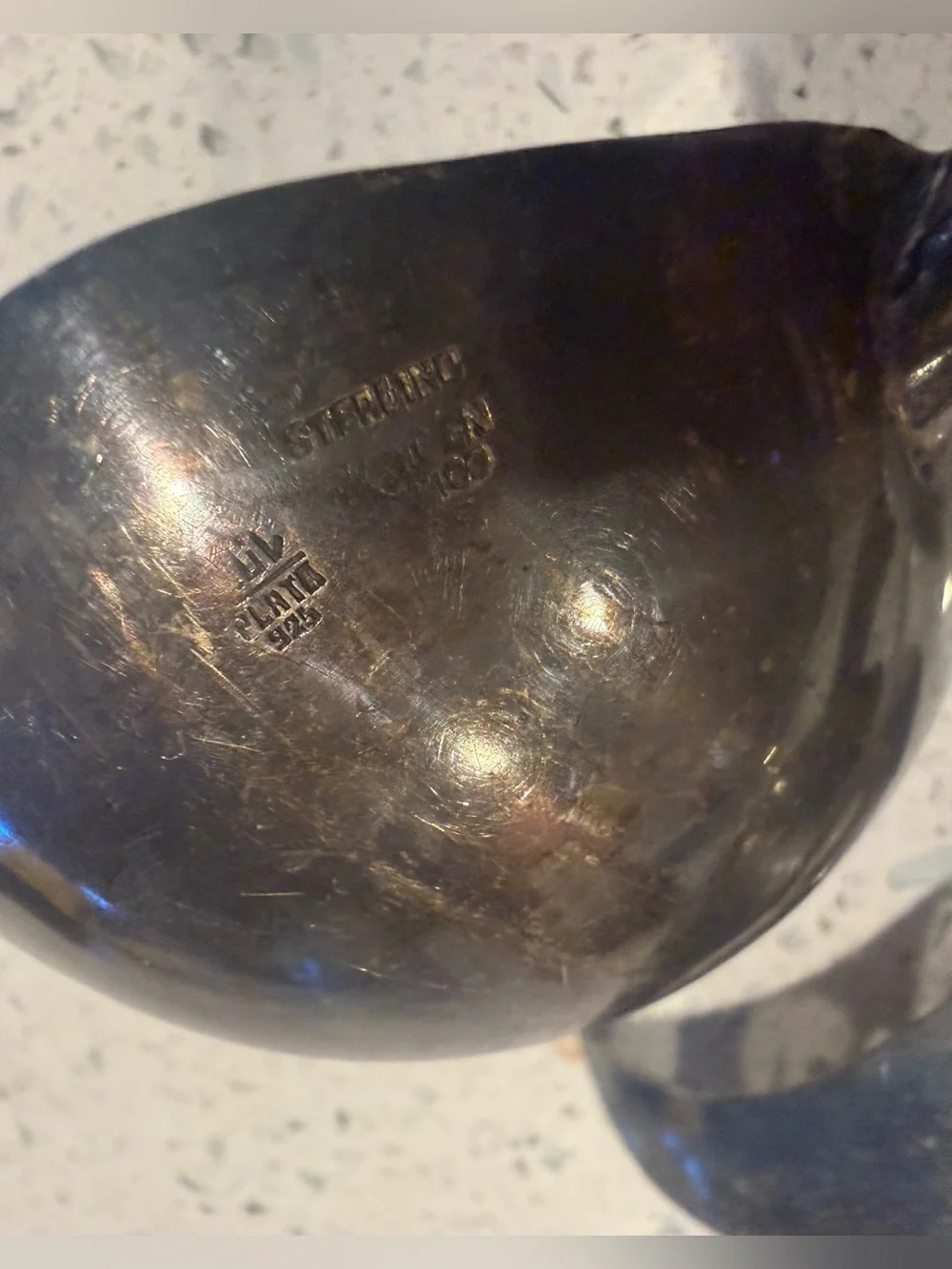 Vintage Mexican Sterling Silver 925 & Wood Salad Serving Set 11” Eagle Mark